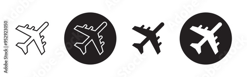 Vector Aiplane Icon Symbol Set
