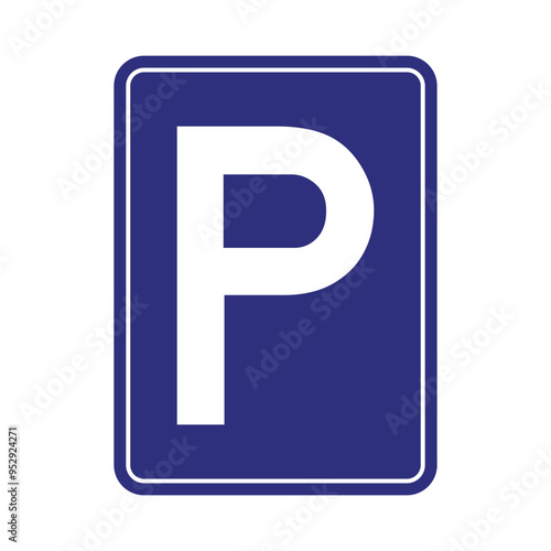 Vector Parking Zone Area Sign
