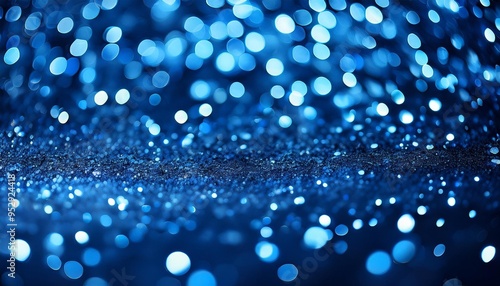 Wallpaper Mural sapphire glitter bokeh background unfocused shimmer royal blue sparkle crystal droplets wallpaper Torontodigital.ca