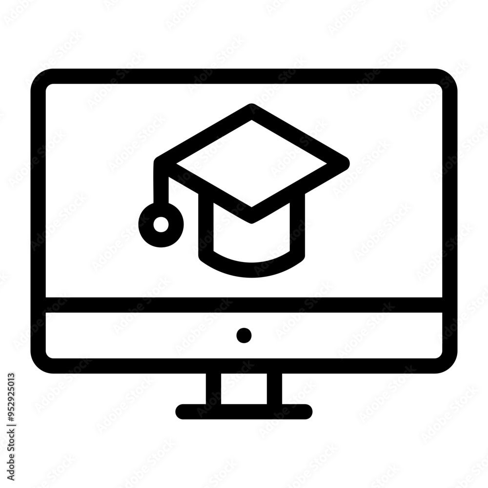 online learning line icon online learning line icon