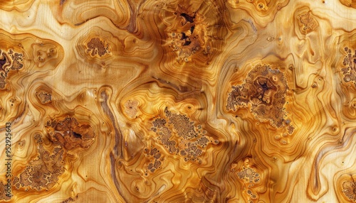 Fine amboina burl with chaotic, swirling patterns, suitable for highend decorative pieces, luxury wood texture, artistic elegance