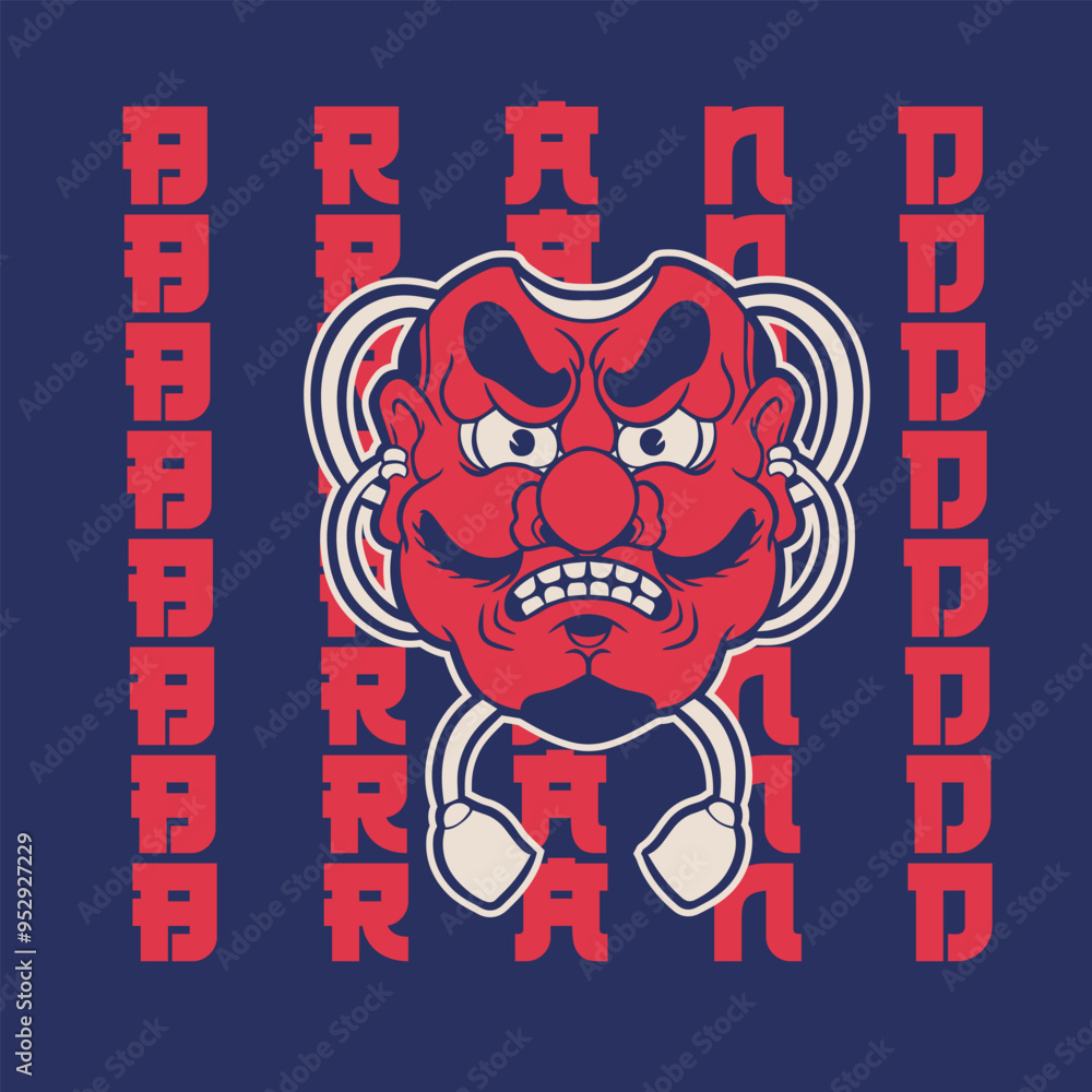Vector Illustration of tengu head Vector Illustration of tengu head