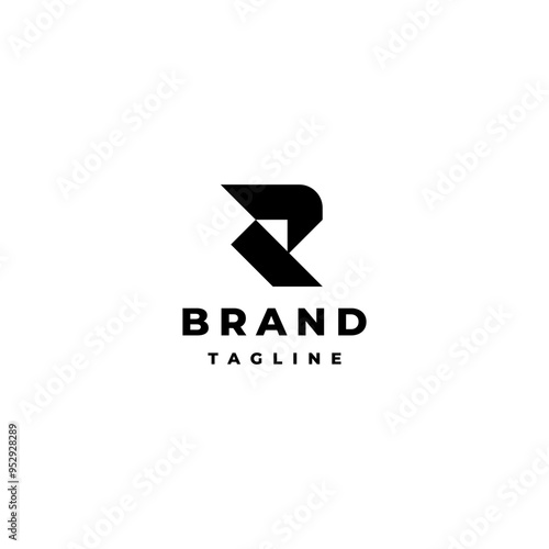 Simple Bold Initial Letter R Logo Design. Sporty Strong Initial Letter R Logo Design.