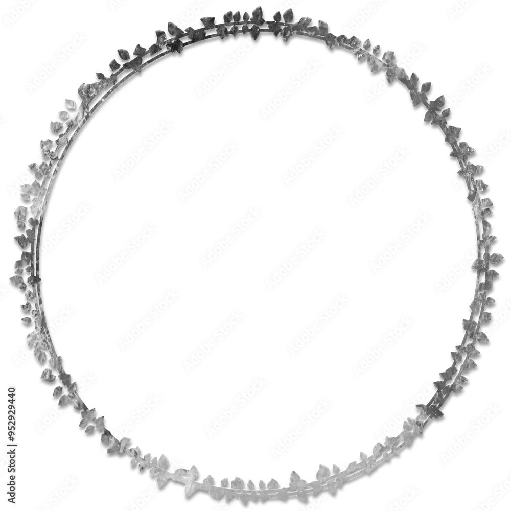 Frosted Silver Wreath Frame Border Picture Frosted Silver Wreath Frame Border Picture