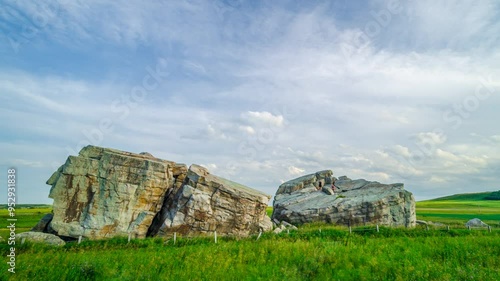 Big Rock Glacial Erratic near Okotoks, Alberta photo