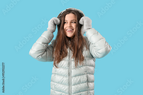 Young woman in winter cloth...
