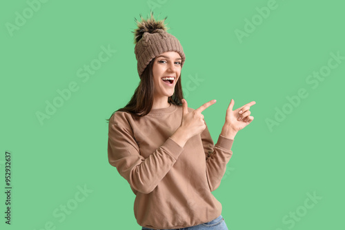 Young woman in winter cloth...