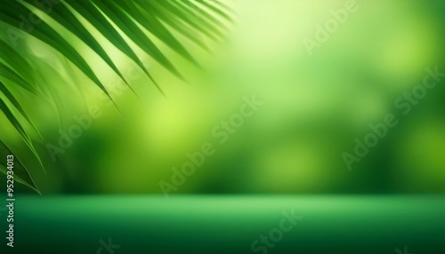 shades of green blur toned empty background tropical colors abstract ai graphic