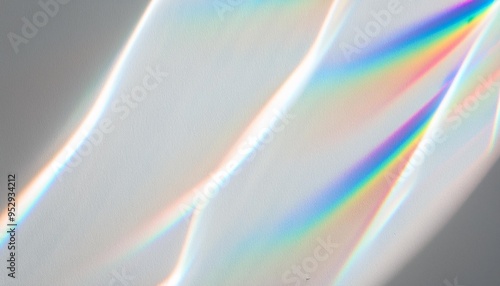 water texture overlay effect for photo and mockups organic drop diagonal shadow caustic effect with rainbow refraction of light on a white wall