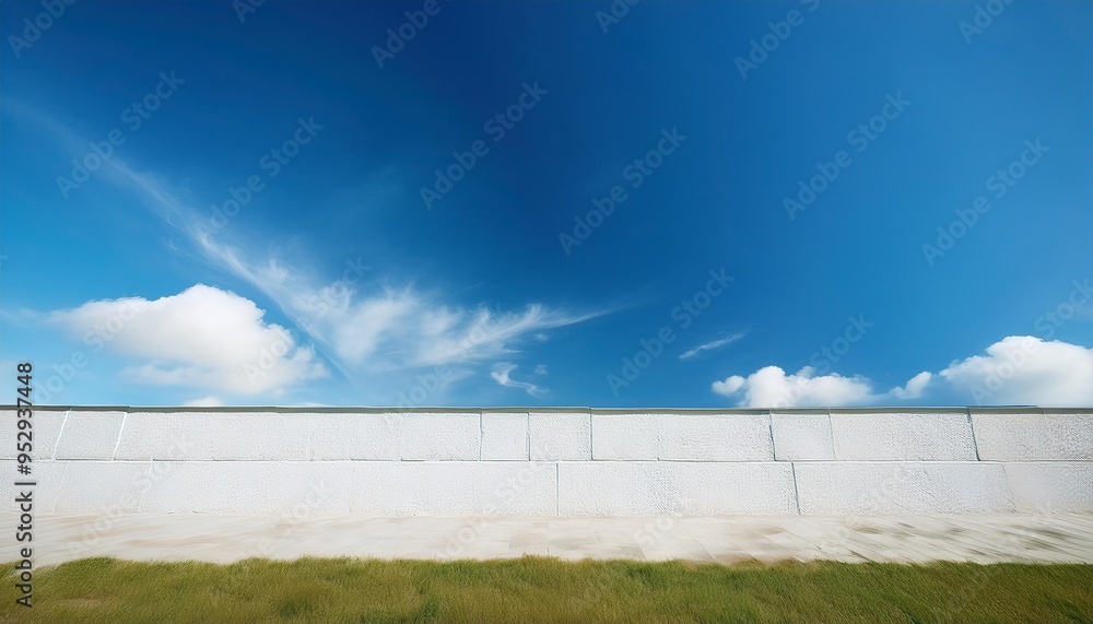 wall with blue sky