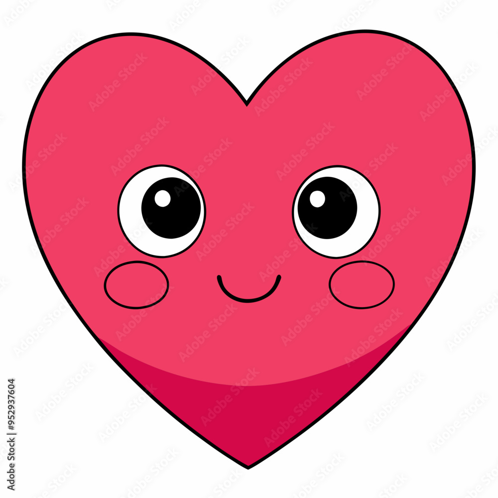 Fototapeta premium Happy heart, vector image