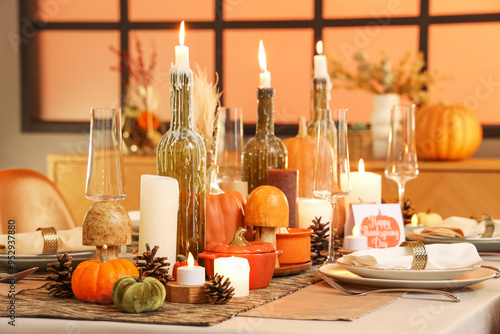 Beautiful table setting wit...