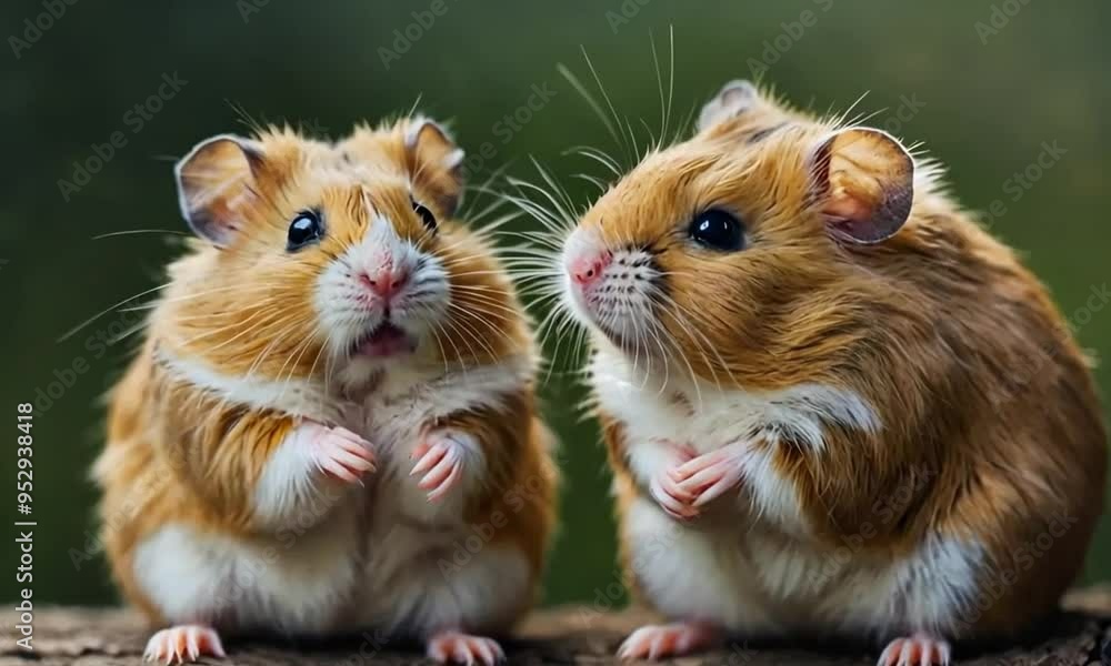 cute hamster in brown and white. cute hamster in brown and white.