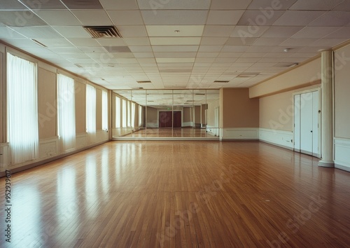 Spacious Dance Studio with Large Mirrors and Natural Light