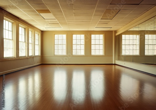 Spacious Dance Studio with Large Mirrors and Natural Light
