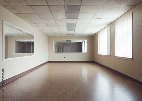 Spacious Dance Studio with Large Mirrors and Natural Light