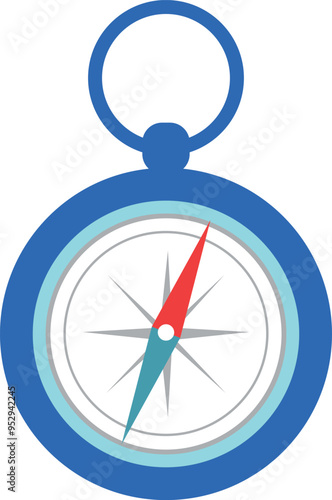 Compass color icon. Navigation symbol. Travel tool