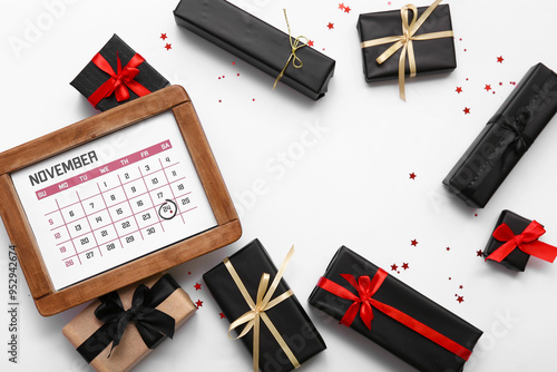 Frame made from calendar an...