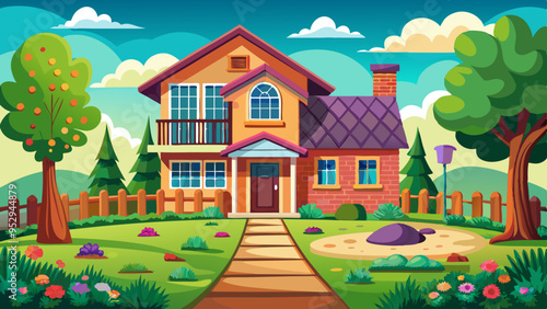 a house with a garden