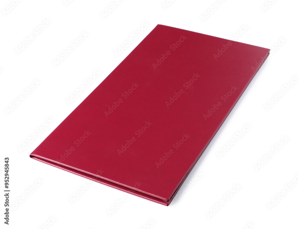 One red hardcover book isolated on white One red hardcover book isolated on white