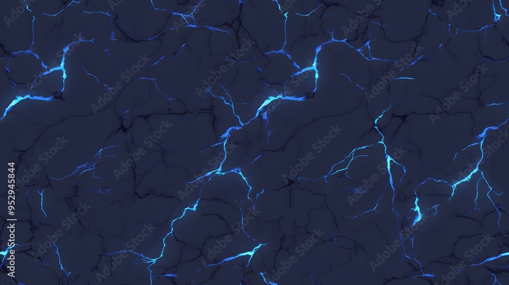 Obraz premium Abstract Blue Veins on Dark Background.