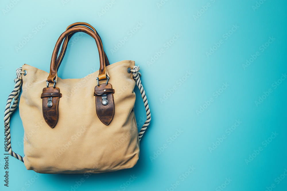 Sailor's Delight: Boating Bag Against a Sea Blue Backdrop Sailor's Delight: Boating Bag Against a Sea Blue Backdrop