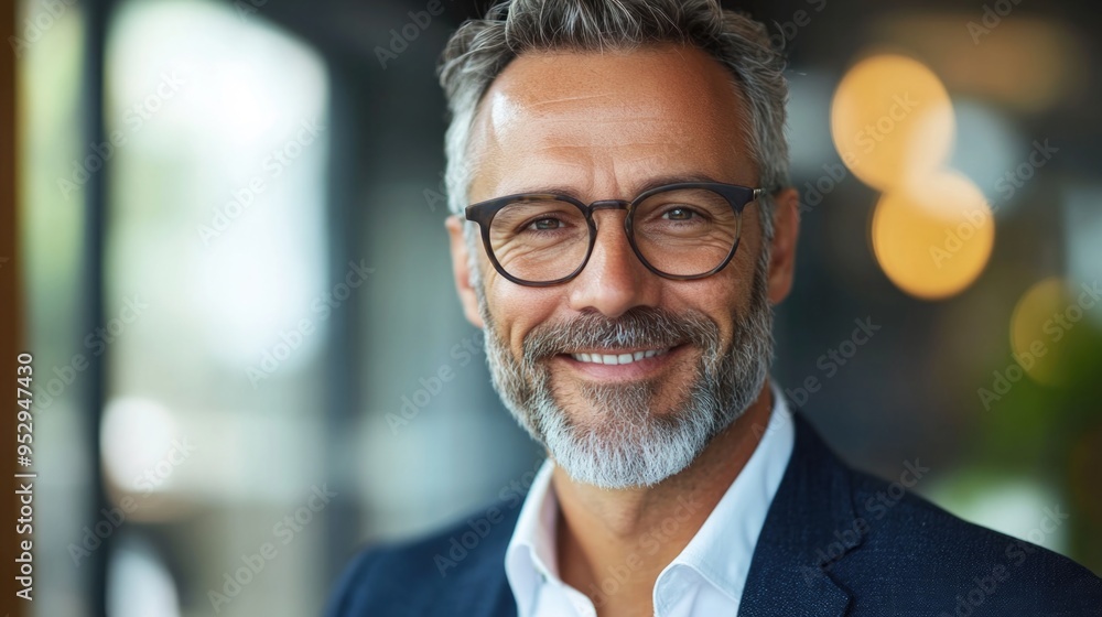 Executive Portrait: Successful Businessman in Modern Office Executive Portrait: Successful Businessman in Modern Office