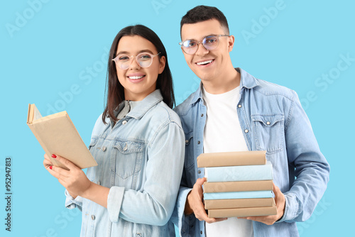 Young couple in eyeglasses ...