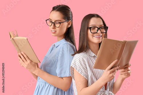 Young women in eyeglasses r...