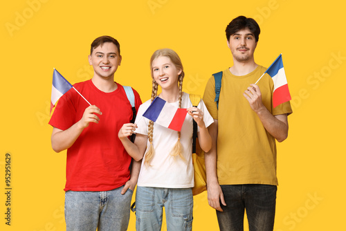 Group of students with Fren...