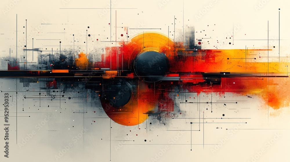 Abstract Art with Geometric Shapes and Colors Abstract Art with Geometric Shapes and Colors