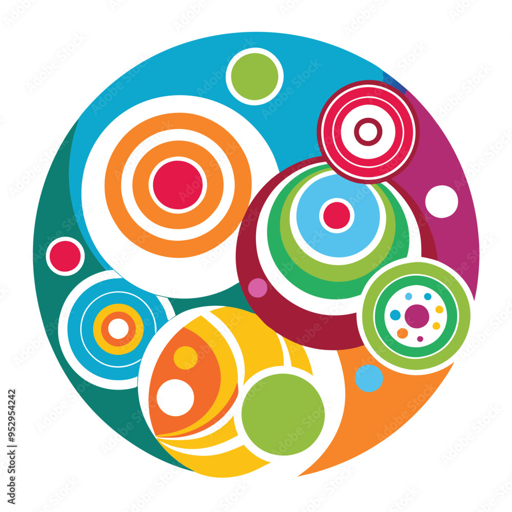 Fototapeta premium colorful circles with rings