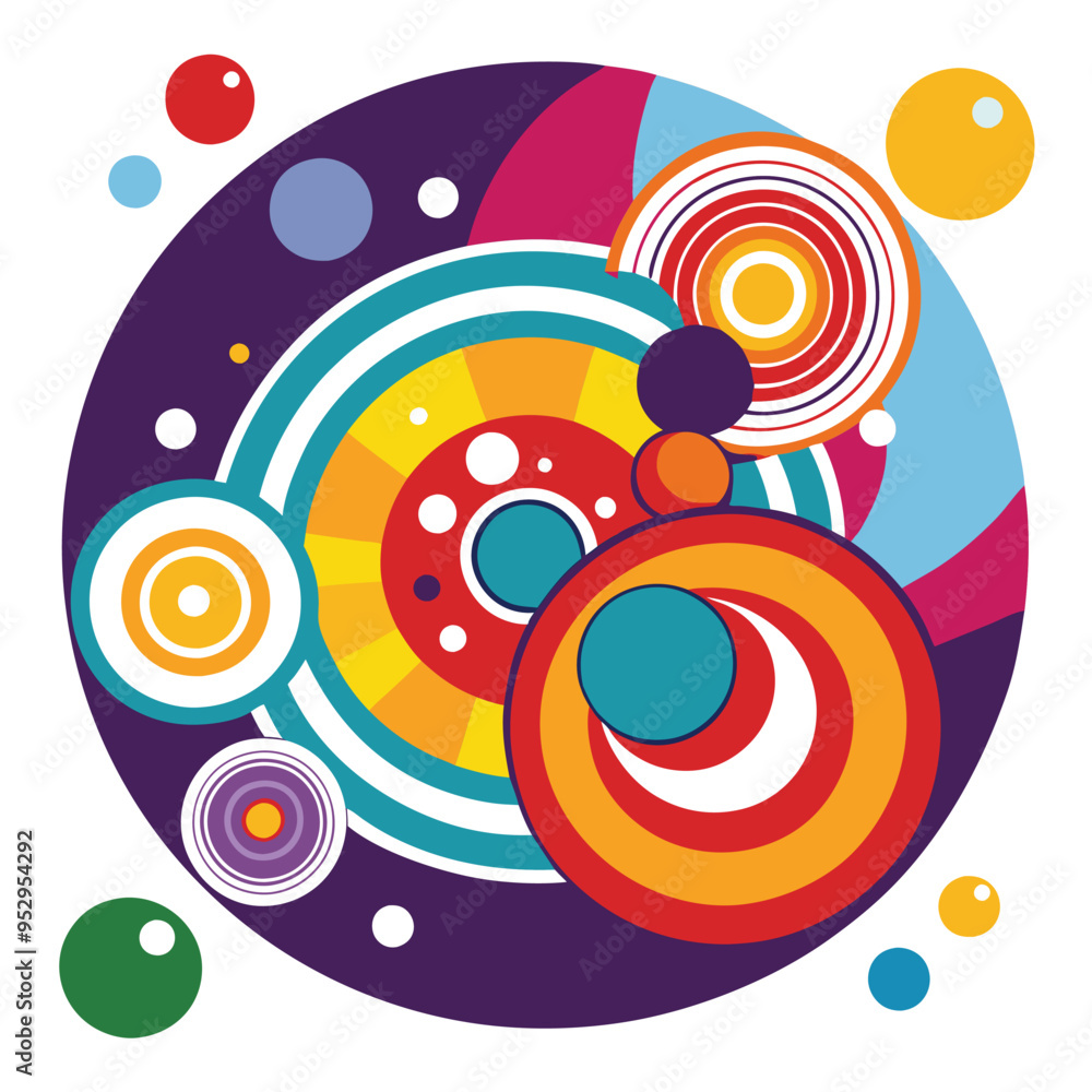 Fototapeta premium abstract colorful circles background.