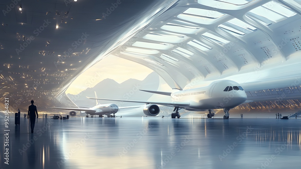 28082302 14 Minimalist futuristic airport terminal with bright open spaces and spacecraft preparing for takeoff Sleek architecture cool tones and detailed 3D rendering 28082302 14 Minimalist futuristic airport terminal with bright open spaces and spacecraft preparing for takeoff Sleek architecture cool tones and detailed 3D rendering