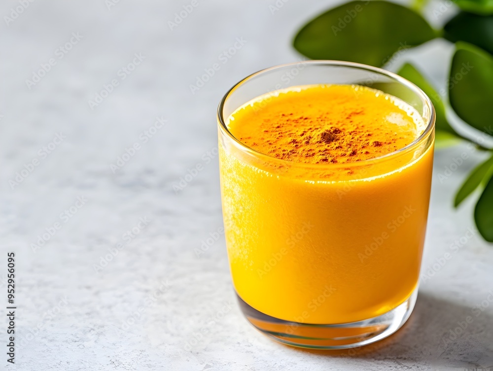 Freshly Squeezed Orange Juice with Turmeric Brain Boosting Healthy Vibrant Drink on Mid Century Modern Kitchen Counter Freshly Squeezed Orange Juice with Turmeric Brain Boosting Healthy Vibrant Drink on Mid Century Modern Kitchen Counter