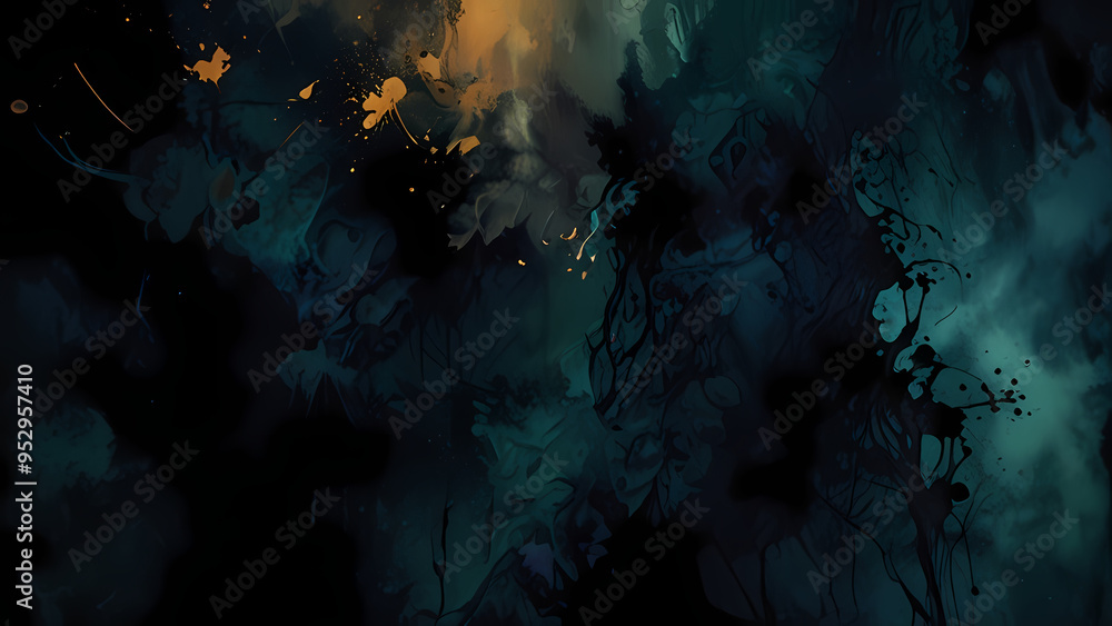 Obraz premium Create an abstract background where ink appears to bleed and spread across a canvas