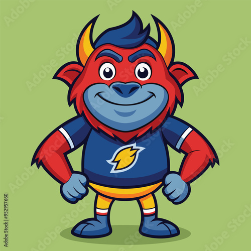 angry bull mascot vector illustration design