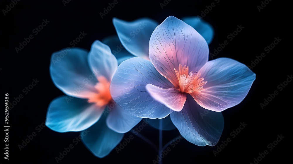 Luminous Iridescent Floral Patterns on Moody Black Background Dreamy Surreal Botanical Double Exposure Photography Luminous Iridescent Floral Patterns on Moody Black Background Dreamy Surreal Botanical Double Exposure Photography