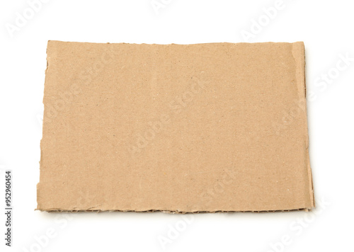 Wallpaper Mural Piece of brown cardboard isolated on white, top view Torontodigital.ca