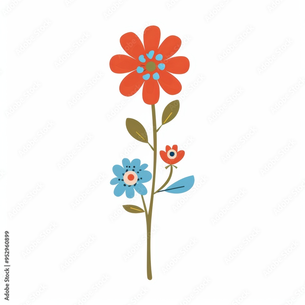 Hand drawn flower white background Hand drawn flower white background