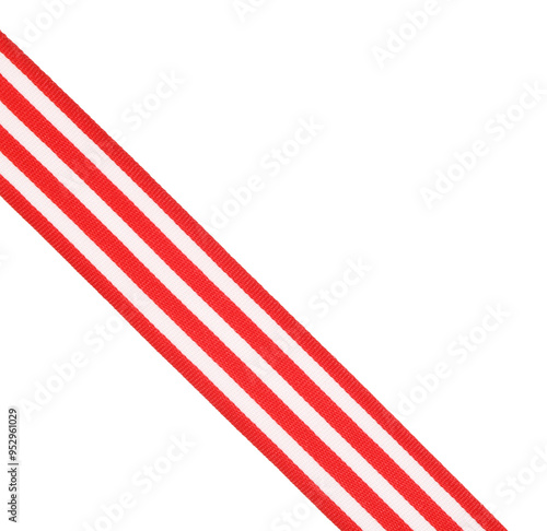 Free Download One colorful striped ribbon isolated on white - GFXLoad