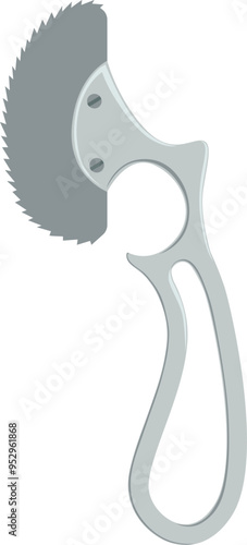 Plaster cutting instrument cartoon icon. Medical tool