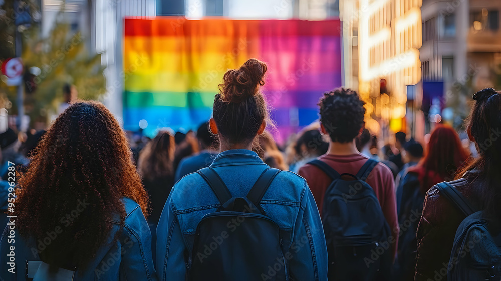 Celebrating Equality: A Crowd Gathers to Show Support for Women's Rights Celebrating Equality: A Crowd Gathers to Show Support for Women's Rights