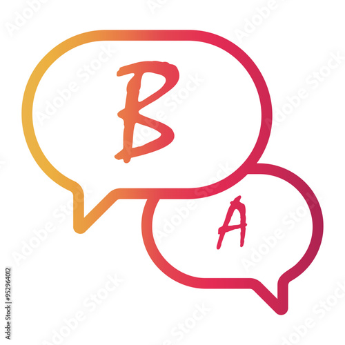 translator Line Gradient Icon