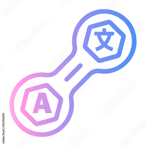 translator Line Gradient Icon