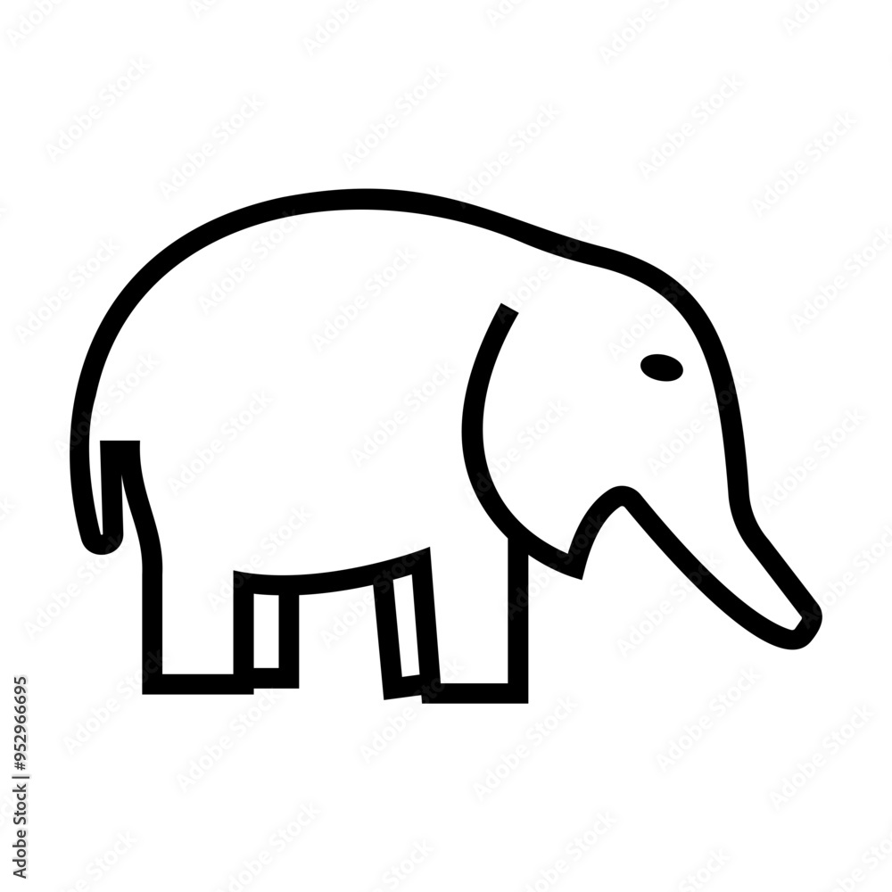 elephant Line Icon elephant Line Icon