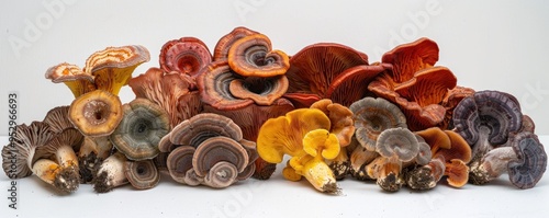 Colorful Variety of Mushrooms photo