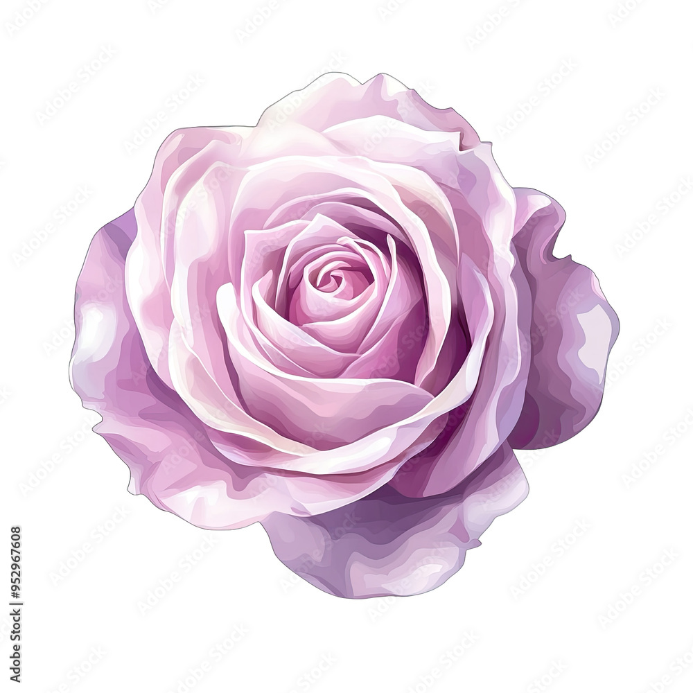 Cartoon-style watercolor violet Cartoon-style watercolor violet