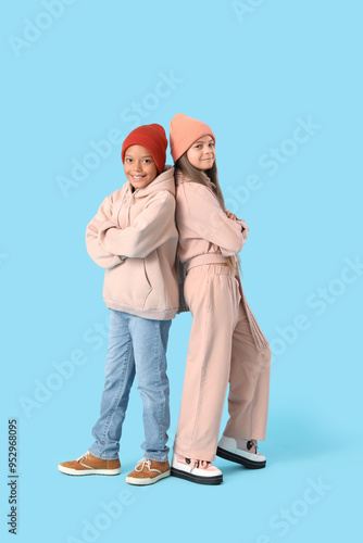 Cute little happy children ...
