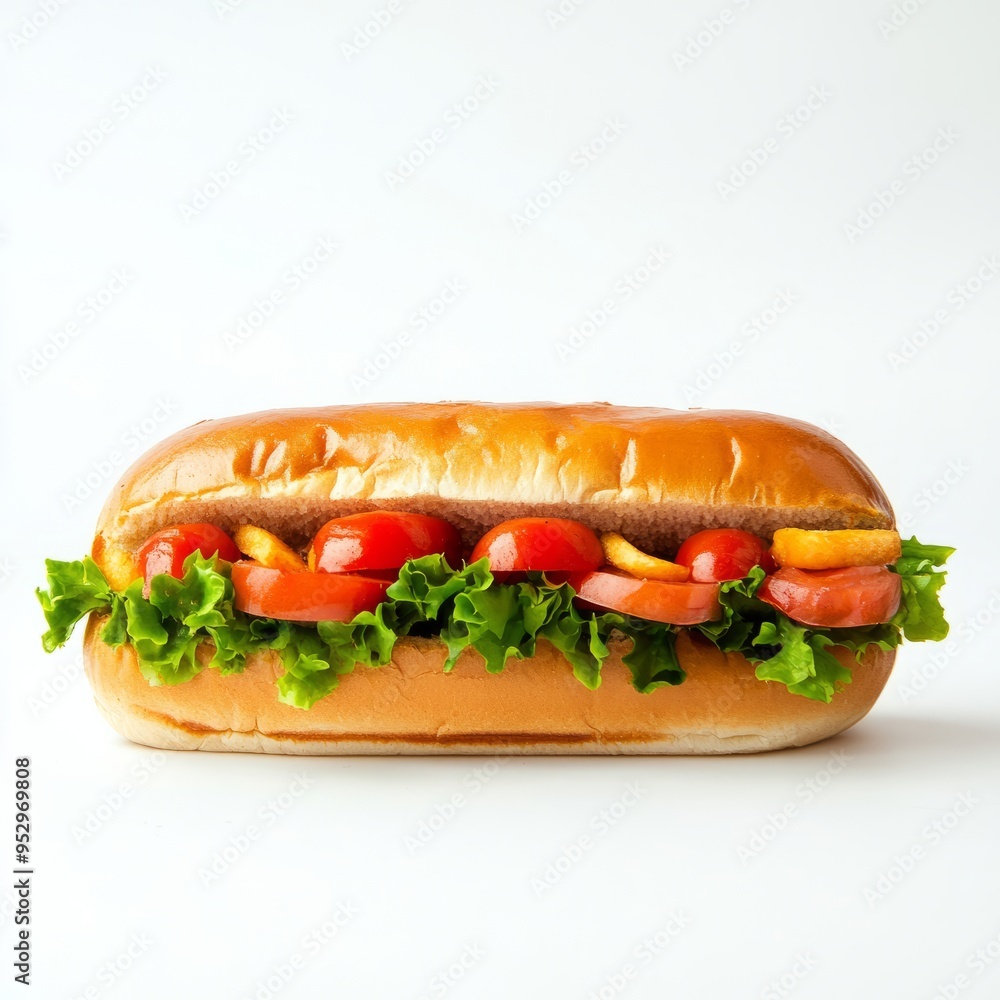 close up of HOT DOG isolated on white background close up of HOT DOG isolated on white background